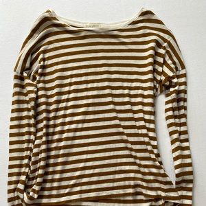 Striped long sleeve top